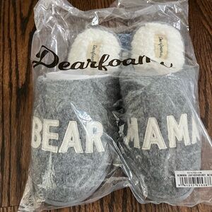 Dearfoams Gray and White Slippers